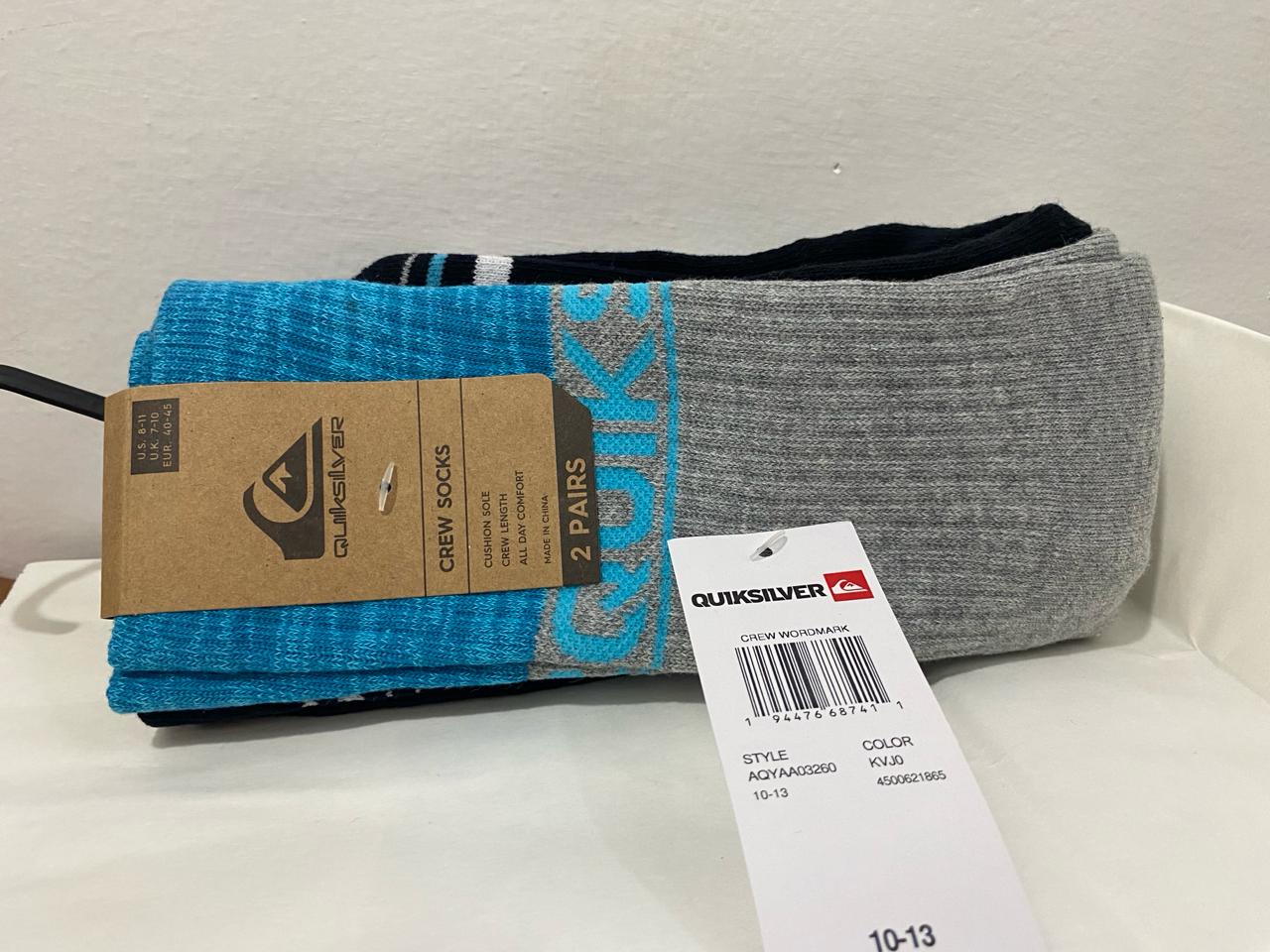 Calcetin Quiksilver 2 paresGris,Negro,Azul