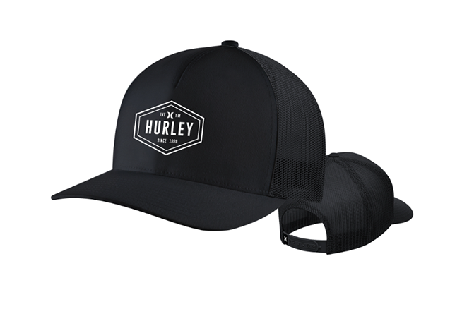 Gorra Hurley Hawk Negra Trucker