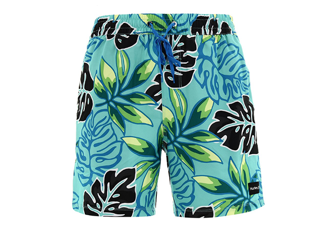 Short Hurley Verde/flores Cannonball 17" Volley