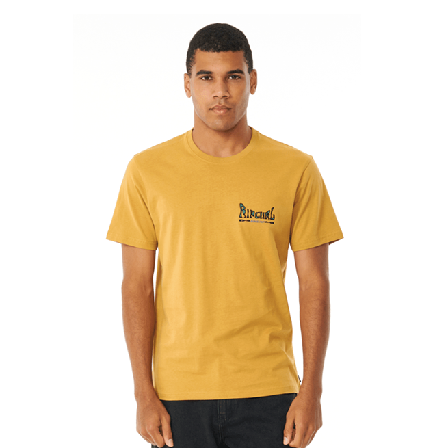 Playera Rip Curl Rayzed And Hazed Tee Mostaza