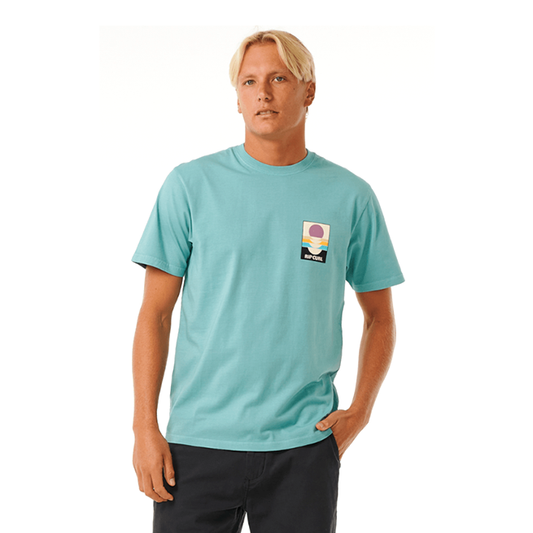 Playera Rip Curl Surf Revival Peaking Tee Dusty Blue/Azul